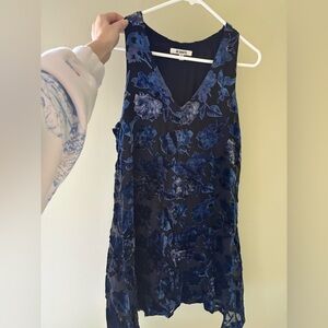BB Dakota Navy/Blue Velvet Dress